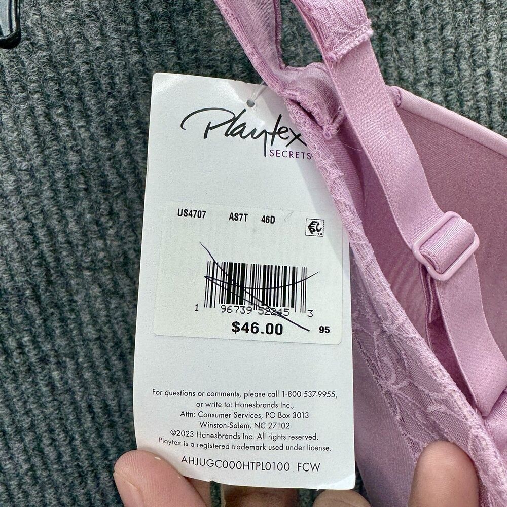 💗💗💗💗PLAYTEX Pink Lightly Lined Full Coverage Bra - Picture 4 of 8